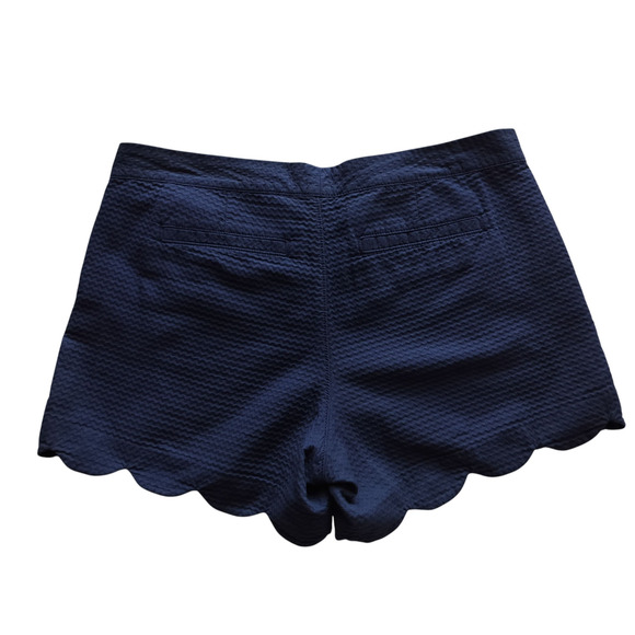 Lilly Pulitzer Women's Buttercup Scalloped Hem Casual Shorts True Navy Size 10 - Picture 7 of 11